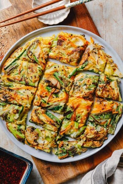 Datei:Koreanische Gemuse-Pancakes 02.jpg